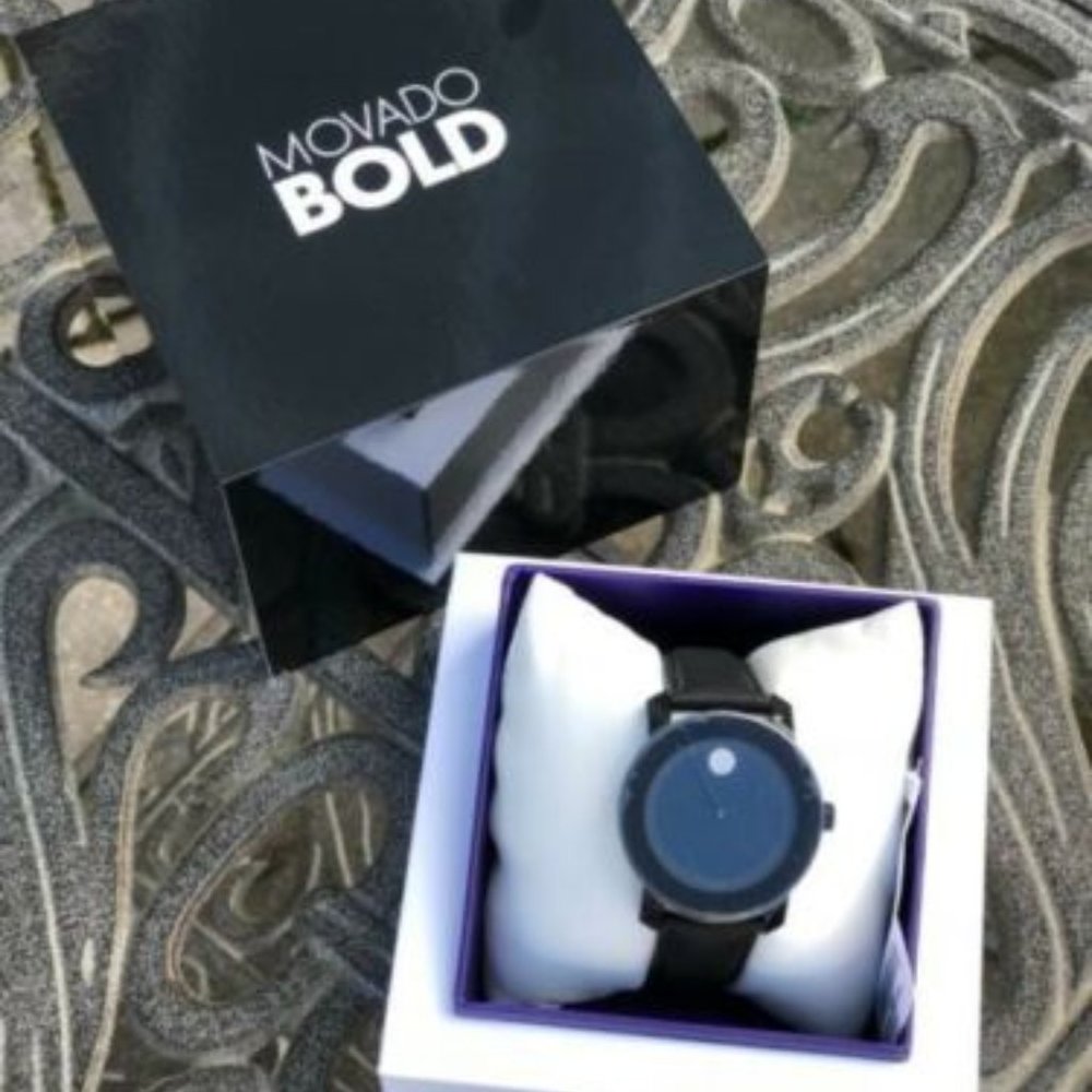 NIB SEALED WOMEN'S MOVADO 3600483 BOLD BLACK WATCH